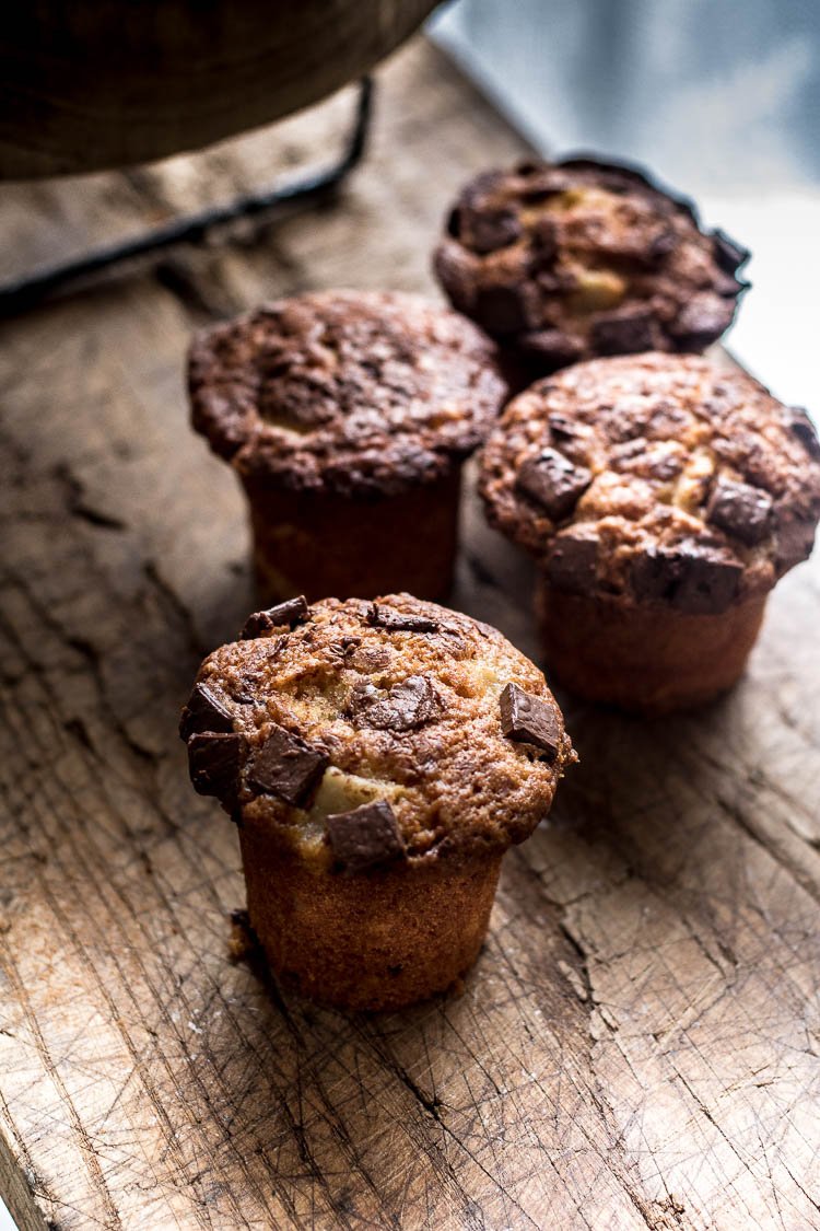 Muffin Pere E Cioccolato La Barchetta Di Carta Di Zucchero